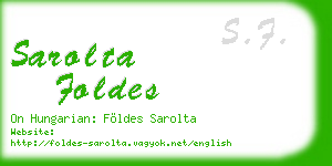 sarolta foldes business card